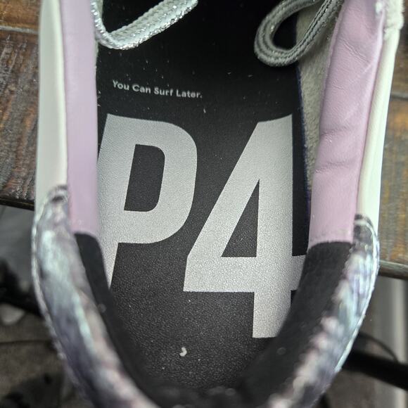 NEW P448 John Womens Size EU 39 US 8.5-9 Lace Up Low Capsule Shoes White Lilac - Picture 11 of 12